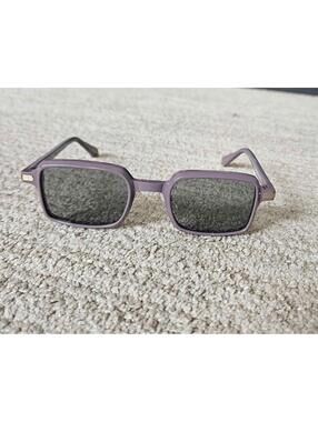 Purple Rectangular Cartier Acetate Sunglasses
